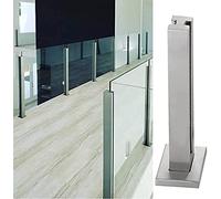 Indoor Commercial Square Railing Post 39.4in Mid Clamp Column SafeBer for Corridors Dec & Walkways Safe Solut for Public Spaces