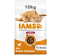 Indoor Complete Dry Cat Food Chicken 10kg - Litter Odour Control, Hairballs