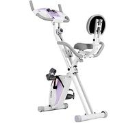 Indoor Cycling Bike Compact Indoor Exercise Bike Foldable Indoor Silent Exercise Bike Household Magnetically Controlled 16-Speed Spin Bicycle 1.5kg Flywheel Load-Bearing 120kg (Purple 70*40*122cm)