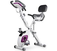 Indoor Cycling Bike Magnetic Stationary Bike Home Magnetic Control Silent Exercise Bike Foldable Stationary Bicycle with 8-Speed Resistance Adjustment 2kg Flywheel