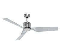Indoor DC ceiling fan with remote Eco Dynamix II Brushed Chrome 132 cm 52"