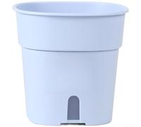 Indoor Desktop Self Watering Plant Pot, Double Layer Automatic Watering Container for Herb Garden, Water Based Growing Vessel for Office Desk and Home(blue)