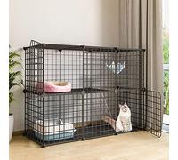 Indoor Detachable Metal Wire Cat Fence, Large Cat Playground, Diy Cat Enclosure, Multiple,111x39x73cm