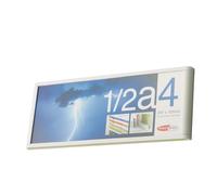 Indoor Directional Signage |A4 1/2 Poster Frame | Interior Sign System| Available in 4 other sizes with Accent Coloured Decor Strips - Ideal for Healthcare, Office, Facilities Management