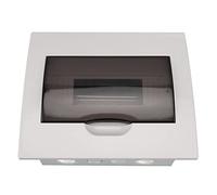 Indoor Distribution Box, 10 Way Circuit Breaker Protection Box, Stainless Steel Enclosure with Clear PC Cover, DIN Rail Mountable Electrical Panel for Home Workshop Hotel Mall Powe