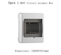 Indoor Distribution Box for 2-4 Way Circuit Breakers MCB ABS Junction Box with Transparent Grey Cover White for + Gray 12 * 9.7 * 7.5cm Wall Mount