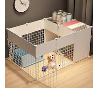 Indoor DIY Dog Playpen, Cat Cage, Detachable Metal Wire, Large Exercise Place Playpen, for Rabbit, Bunny, Guinea Pig (One Color A)