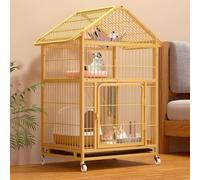 Indoor DIY Pet Enclosure - Collapsible Metal Wire Cat Cage with Universal Wheels & Sleeping Pad, Detachable Pet Kennels for Easy Setup(M)