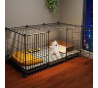 Indoor Dog Crate for Small Dogs,Wire Pet Cage, Detachable Metal Kennels, for Ferret, Chinchilla, Rabbit Small Animals (109x49x59)
