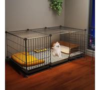 Indoor Dog Crate for Small Dogs,Wire Pet Cage, Detachable Metal Kennels, for Ferret, Chinchilla, Rabbit Small Animals (109x49x49)