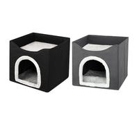 Indoor Dog Kennel - Cat Cube Condo, Dog Sleeping House | Foldable Dog Sleeping House, Decorative Kennel for Pets, Double Layer Accessories, Cat Sleeping House for House Cats, Small Cats