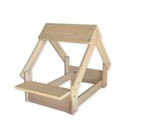Indoor Dog Kennel, Wooden Frame with Bowl Holder Wood Colour