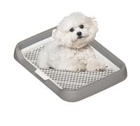 Indoor Dog Potty - ABS Dog Toilet, Mesh Grid | Pet Supplies Removable Reusable Column, Puppy Potty Holder 47x36x5 5cm Yellow Grey Blue Green