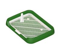 Indoor Dog Potty Tray - Dog Toilet | Pee Pad Flat Mesh Grids | Reusable Easy Installation Pee Holder with Removable Column for Home, Pet Shop, Indoors Use (47x36x5.5cm/18.5x14.17x2.17 Inches)