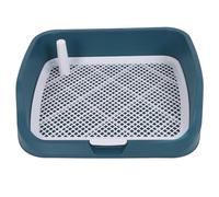 Indoor Dog Potty Tray, Sturdy Construction Puppy Training Pad Holder, Easy Cleaning with Removable Grid, Splash Guard for Floors Clean, Dog Potty Pan for Small Medium Puppies