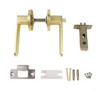 Indoor Door Lock with Unique Red Green Indicator System, Zinc Alloy Design, Easy Installation for Users (Gold)