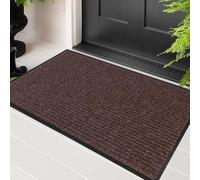 Indoor Door Mat 70 x 100 cm Non-Slippery Heavy Duty Stylish & Large Rubber Dust Grabbing Doormats for Inside, Front Back Door, Pets and Dogs, Brown