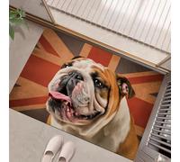 Indoor Door Mats, Bulldog 50 X 80 Cmdoor Mat Non Slip Backing,Dirt Trapper Mat Absorbent Non-Slip Doormat Flag, Animals For Entrance,Inside,Kitchen,Front Back Door-Mixed Colors