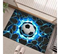 Indoor Door Mats, Cartoon Football 40 X 60 Cmdoor Mat Non Slip Backing,Dirt Trapper Mat Absorbent Non-Slip Doormat Futuristic Design For Entrance,Inside,Kitchen,Front Back Door-Dark Gray