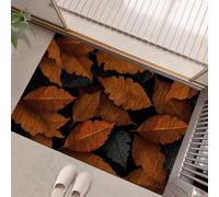Indoor Door Mats, Line Leaves 60 X 90 Cmdoor Mat Non Slip Backing,Dirt Trapper Mat Absorbent Non-Slip Doormat Surrealism For Entrance,Inside,Kitchen,Front Back Door-Dark Brown