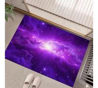 Indoor Door Mats, Magic Starry Sky 45 X 75 Cmdoor Mat Non Slip Backing,Dirt Trapper Mat Absorbent Non-Slip Doormat Cosmic Nebula For Entrance,Inside,Kitchen,Front Back Door-Purple