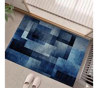 Indoor Door Mats, Modern Geometry 50 X 80 Cmdoor Mat Non Slip Backing,Dirt Trapper Mat Absorbent Non-Slip Doormat Minimalism For Entrance,Inside,Kitchen,Front Back Door-Indigo