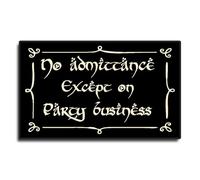 Indoor Doormat for Entryway, Front Back Door Mat No Admittance Except On Party Business Rubber Backing Low-Profile 30X18 Inch