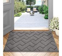 Indoor Doormat,Front Back Door Mat Rubber Backing Non Slip Door Mats 20”x31.5” Absorbent Resist Dirt Entrance Doormat Inside Floor Mats for Entryway Machine Washable Low-Profile (Grey)