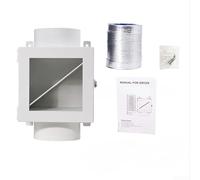 Indoor Dryer Vent Kit With Iron Lint Collector, For Washing Machine, Trap Improves Airflow And Reduces Blockages(WHITE)