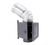 Indoor Dryer Vent Kit With Iron Lint Collector, For Washing Machine, Trap Improves Airflow And Reduces Blockages(BLACK)