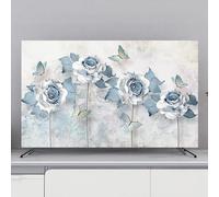 Indoor Dustproof TV Cover, TV Dust Cover Liquid Crystal Display Protective Case, Soft Polyester Painting Pattern TV Dust Cover, TV/PC Monitor Cover(Color:Color2,Size:40-43inch)