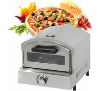 Indoor Electric Pizza Oven, 12 Inch Commercial Pizza Oven With Grill, Breadcrumb Tray, Handle And Leg Pad, Suitable For Home And Restaurant, 110 V