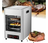 Indoor Electric Steak Broiler, 1700W Portable Countertop Oven with 30min Timer & 8 Temperature Settings (100-800℃) - 8-Layer