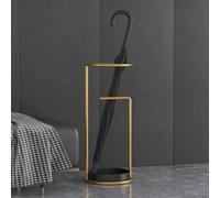 Indoor Entryway Umbrella Holder With removable drain tray,Commercial umbrella bucket,tall Metal Large Capacity Umbrella Storage stand,For Hotel,Offices,home(Gold)