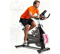 Indoor Exercise Bike Exercise Bike Stationary Bike Adjustable Seat with Silent Soft LCD Display for Cardiovascular Training