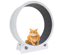 Indoor Exercise Wheel For Fat Cats Lose Weight, Cat Treadmill For No Gap Design, Safety & Quiet Anti-Pinch Kitty Cat Sport Toy,Onecolor-M-90cm(35.4in)