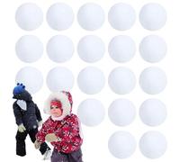 Indoor Fake Snowballs - Artificial Snowflake Balls 20 Pieces, Soft Simulation Winter Play Set, Lightweight Indoor Snowball Kit For Kidss Adults, Festive Party Prop | Fun Holiday Photo Booth