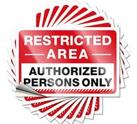 Indoor Fall Decor Tall Bumper - Restricted Area Authorized Persons Only Removable Decal Garage Easy Peel for Motorcross(6X9CM)
