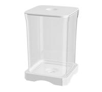 Indoor Fish Habitat Desktop Aquarium with LED Transparent Aquarium Water Tank for Fish Decorative Jar for Betta LED Compact Square for Betta PE