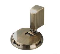 Indoor Floor Door Stop Heavy Duty Storm Door Stop with Dual No Hole Design and Screw Mount, Adjustable to Fit Various Door Gap Sizes (Bronze)