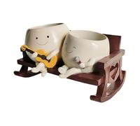 Indoor Flower Pot - Decorative Plant Holder, Resin Double Face Sculpture,Drainage Enabled | Cactus Monstera Aloe Garden Balcony Terrace Table Floor Shelf Planter Container Solution for hous