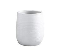 Indoor Flower Pots Ceramic Flower Pot Plant Container, White Line Decorative Flower Pot with Drainage Hole, Round Modern Flower Pot Succulent Plant Pot for Plants, Flower,37cm