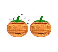 Indoor Flying Insect Trap Pumpkin Shaped Fly Catcher, Insect Trap to Attract and Trap Fruit Flies, Safety Non-Toxic Bug Zapper for Home, Suitable for Kitchen, Office, 2 Pack