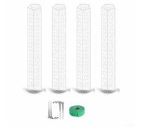 Indoor For Climbing Plant Support 15 7 in Transparent Moss Pole with Closed Pentagonal Shape to Aid Vertical Growth and Root Connection (4 pcs)