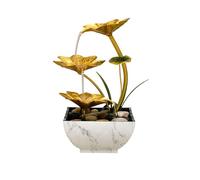 Indoor Fountain Creative Desktop, Small Circulating Water Fountain Decoration, Living Room, Home, Handicrafts, and Financial Attraction(White)