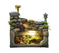Indoor Fountain Rockery Fountain Fish Tank Circulating Water Tea Table Micro Landscape Living Room Office Desktop Humidifier Waterscape Ornaments Meditation Fountain