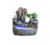 Indoor Fountain Rockery Stream Tabletop Fountain, Meditation Indoor Waterfall for Home Office(Small)