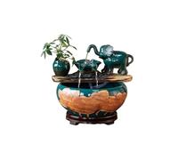 Indoor Fountains Fountain Ceramic Modern Design Water Feature Indoor Tabletop Desktop Home Decoration Office(Large)