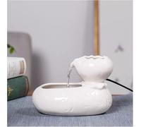 Indoor fountains,Indoor Ceramic Tabletop Fountain,Water mini Waterfall Zen for Home Decoration Table Desk Office bedroom decor(White)