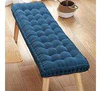 Indoor Garden Swing Seat Cushions - Thick Corn Velvet Bench Pad for 1/2/3 Seater Furniture - 19.7x59in Blue Window Seat Cushion for Comfort & Style